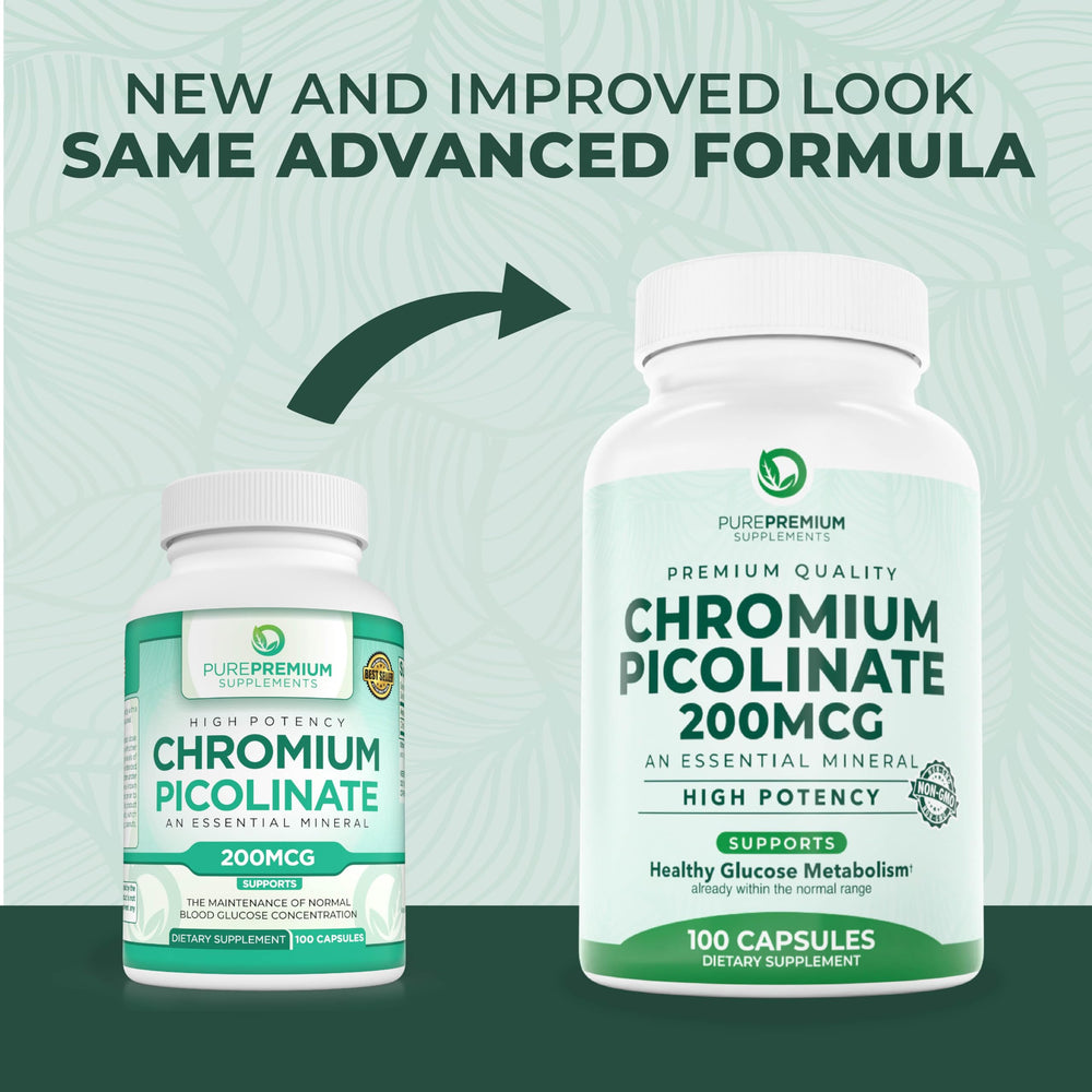 Gluten-free label on PurePremium Chromium Picolinate packaging
