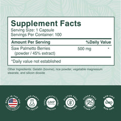 Ingredient list and label of PurePremium 500 mg capsules