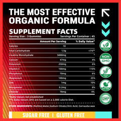Ingredients and vegan, gelatin-free, sugar-free claim for PURESTVITS Gummies
