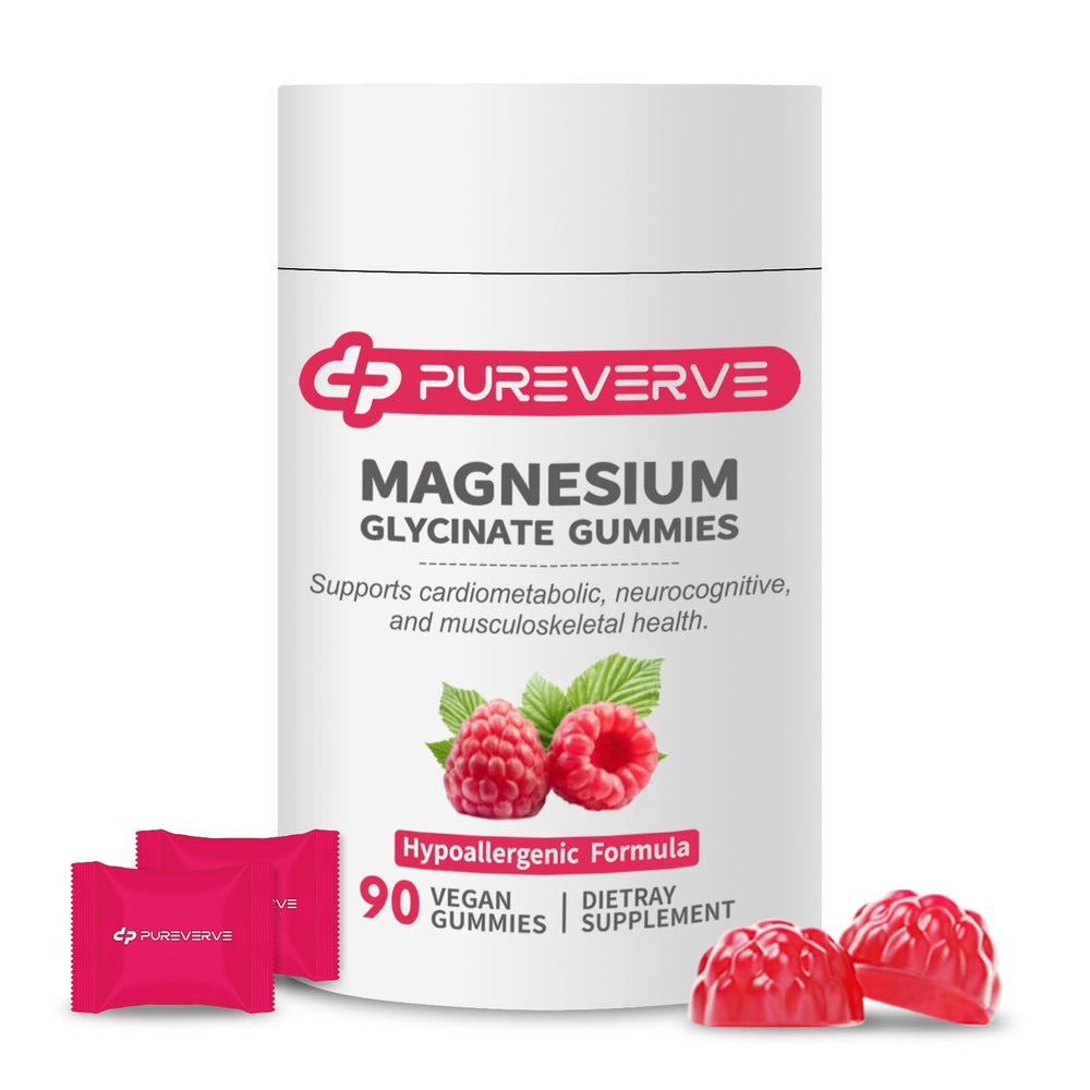 Pureverve Magnesium Glycinate Gummies bottle front label