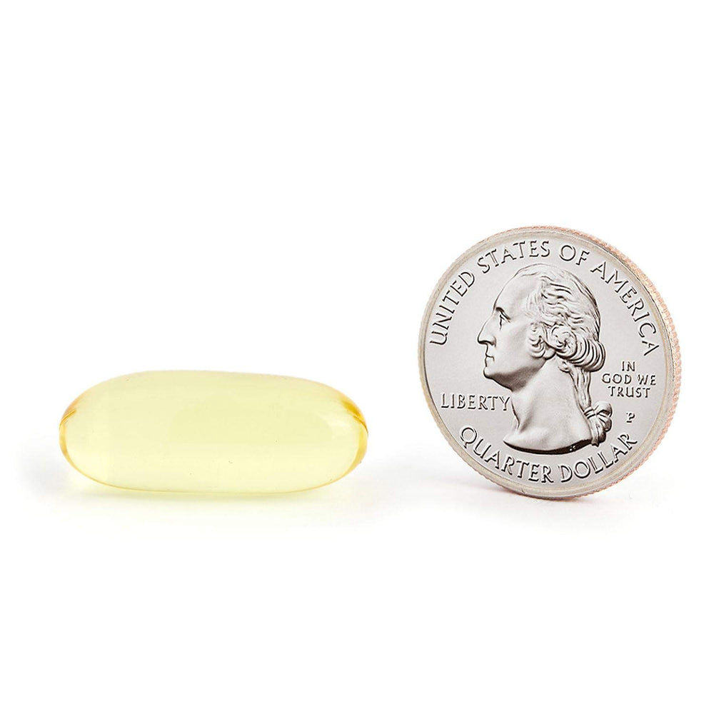 Mercury-purified Omega-3 fish oil softgels