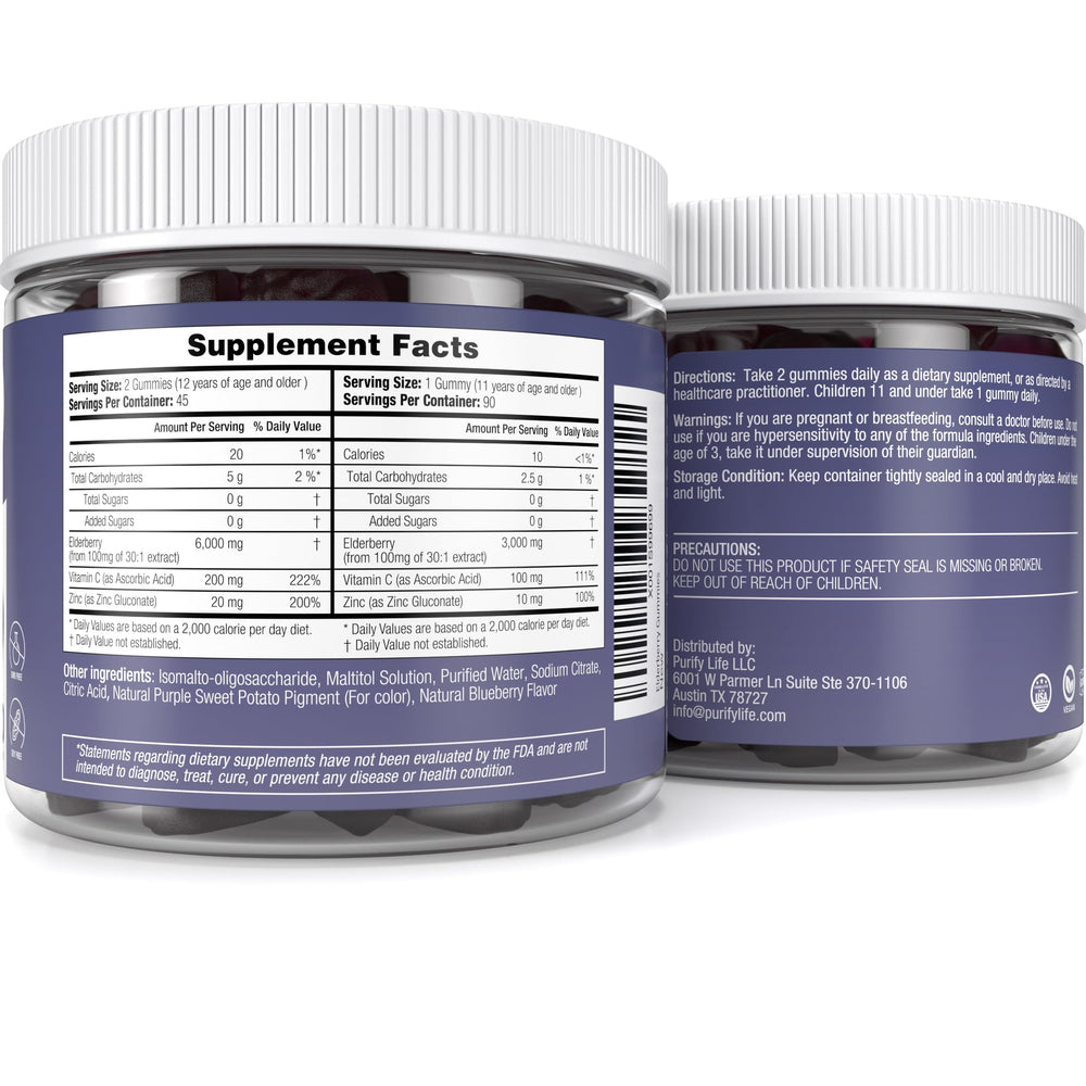 Elderberry, zinc, and vitamin C for immune and respiratory support