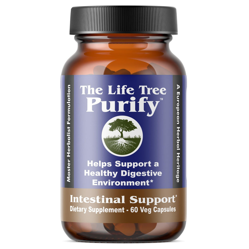 Purify organic intestinal support capsules bottle front view