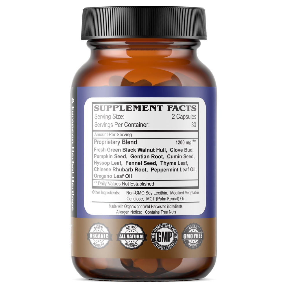 Purify liquid formulation encapsulated in vegetarian capsules