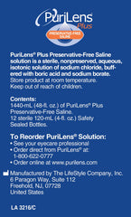 Individual Purilens Plus 120 ml bottle on white background