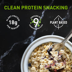 PURIS Pea Protein Crisps closeup crispy texture emphasizes light, satisfying bite.