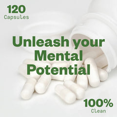 Purusure caffeine-theanine capsules closeup showing stable energy and calm alertness.