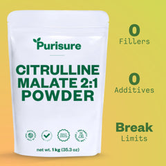 Purisure Citrulline Malate 2:1 powder jar with label