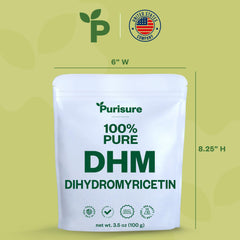 Purisure Dihydromyricetin powder jar with branding