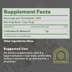 Purisure Citrulline Malate powder with clear labeling for easy prep.