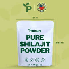 Health benefits graphic for Purisure Shilajit Powder