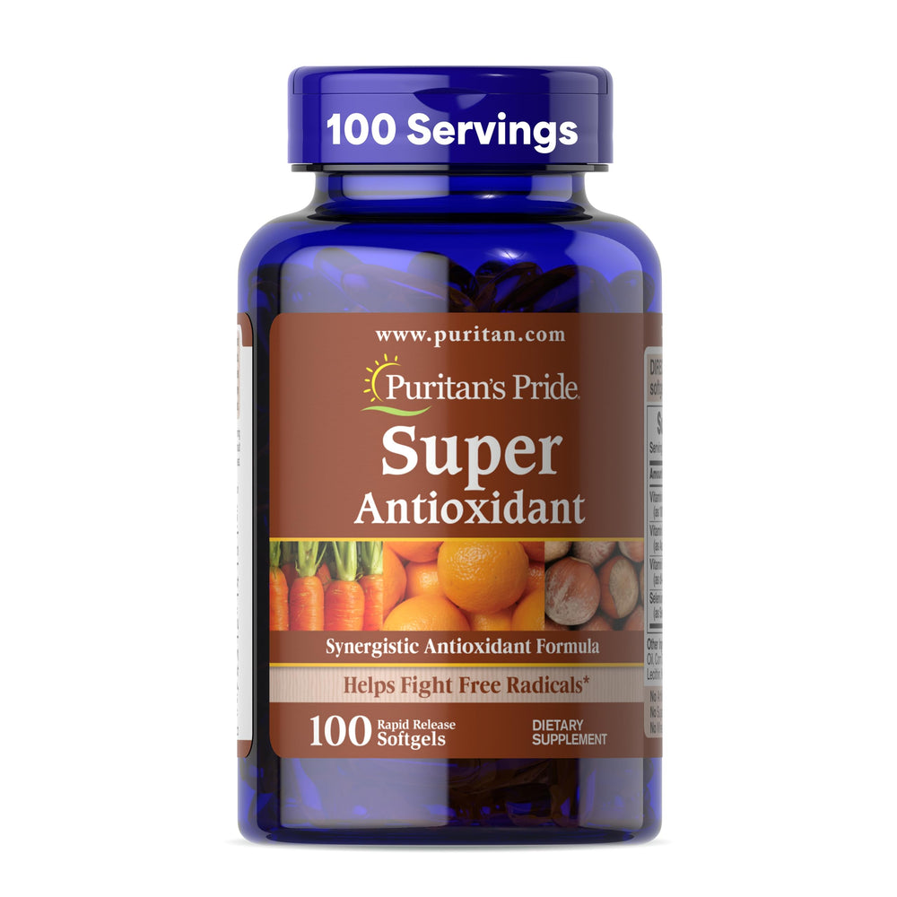 Bottle of Puritan's Pride Premium Super Antioxidant Formula