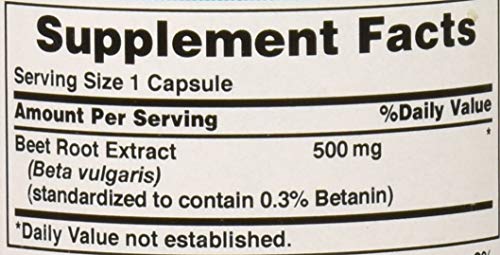 Beet root extract capsules 500 mg – vegan and vegetarian