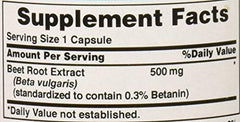 Beet root extract capsules 500 mg – vegan and vegetarian