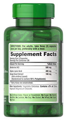 Front label of Puritan's Pride Berberine, ALA & Grape Seed 90 Veg Capsules