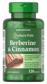 Puritan's Pride Berberine and Cinnamon bottle