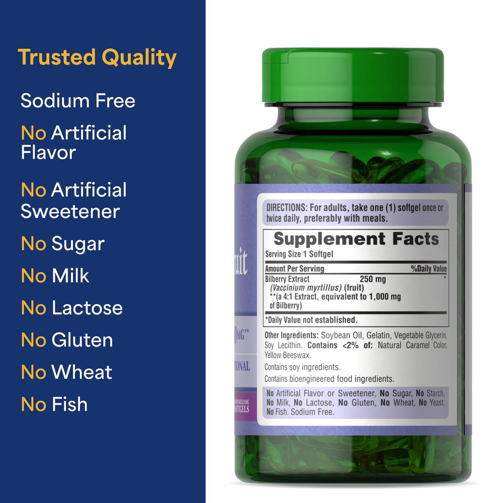 Bilberry 4:1 extract supplement product details