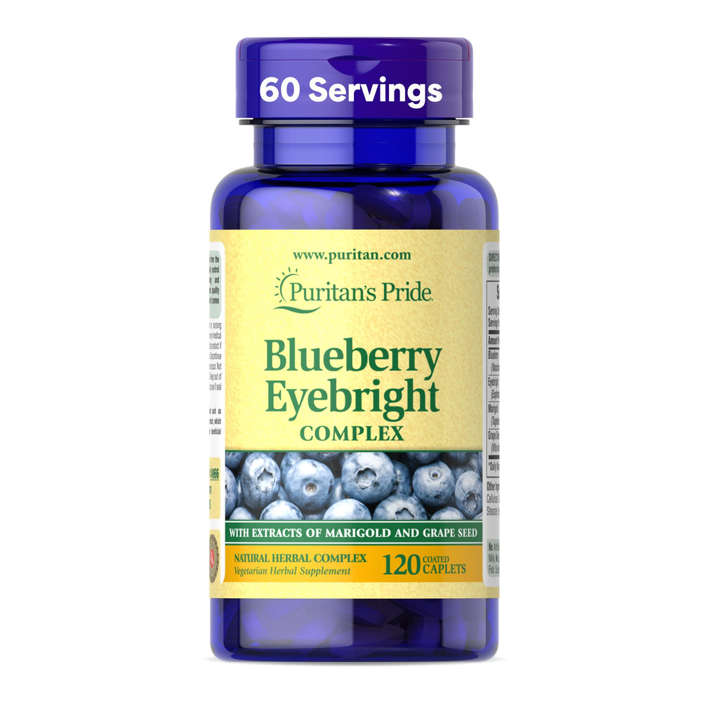 Puritan's Pride Blueberry Eyebright Complex bottle - 120 count
