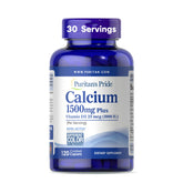 Puritan's Pride Calcium 1500 mg + Vitamin D3 label