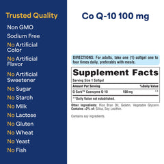 Gluten-free Puritan's Pride CoQ-10 packaging note