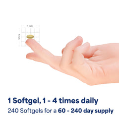Softgels close-up showing texture