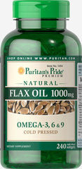 Puritan's Pride Flax Oil 1000 mg - 240 Softgels