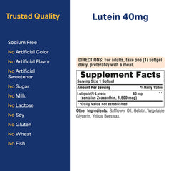 Puritan's Pride Lutigold Lutein bottle on white background