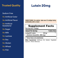 Eye health infographic showing lutein and zeaxanthin benefits