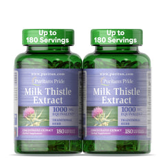 Puritan's Pride Milk Thistle 4:1 extract bottle and label