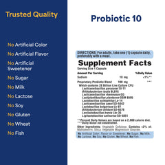 Bottle with four-month supply indicator for Probiotic 10