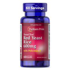 Puritans Pride Red Yeast Rice with Policosanol bottle labeled 60mg
