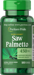 Puritan's Pride Saw Palmetto 450 mg bottle - 100 capsules
