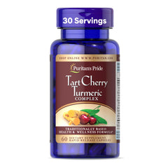 Puritan's Pride Tart Cherry Turmeric Complex bottle – front label