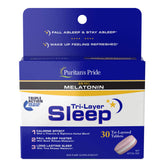 Puritan's Pride Tri-Layered Sleep Tablets bottle – front view