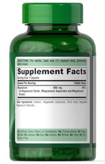 Puritan’s Pride Triple Magnesium Complex ingredients panel