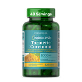 Puritan's Pride Turmeric Curcumin 1000 mg bottle label