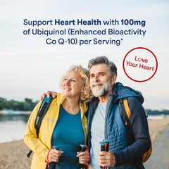 Heart health concept with CoQ-10 Ubiquinol