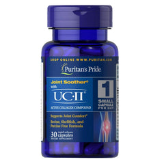 Puritan's Pride UC-II 40mg Active Collagen bottle and capsules