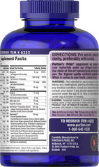 Close-up of Puritan's Pride Ultra Women Multivitamin Timed Release Caplets in bottle