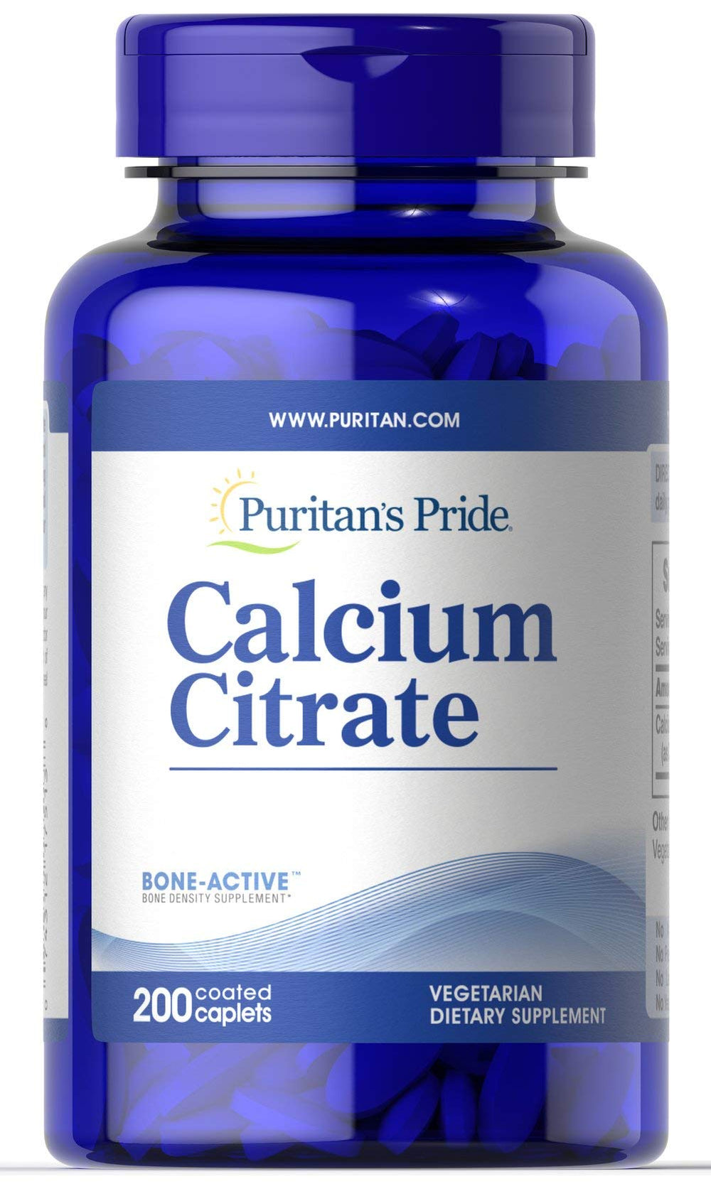 Puritan's Pride Calcium Citrate 200 mg, 200 count bottle (discontinued)