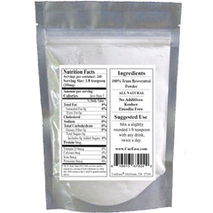 Purity label indicating emodin-free trans-resveratrol powder