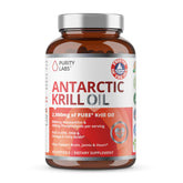 Purity Labs Antarctic Krill Oil bottle with capsules