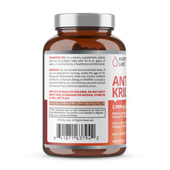 Close-up of Purity Labs Krill Oil softgels