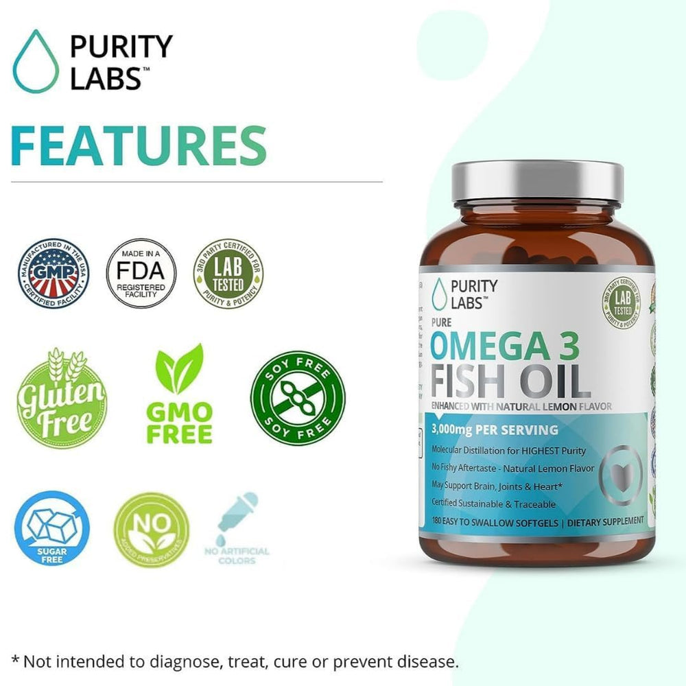 Serving size for Purity Labs Omega-3 3000mg