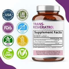 Quercetin and Trans-Resveratrol supplement ingredients