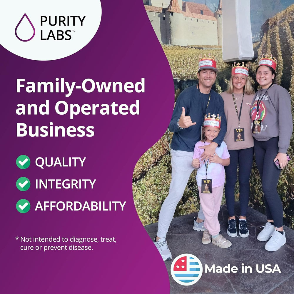 Purity Labs logo on product packaging