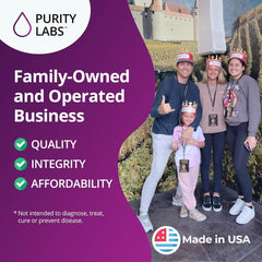 Purity Labs logo on product packaging