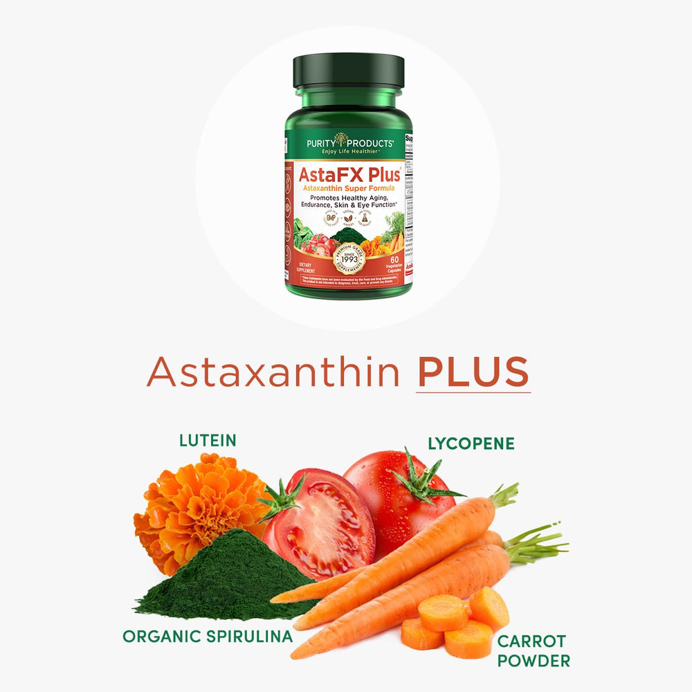 Purity Products AstaFX Plus lifestyle shot with outdoors symbolizes fitness and skin vitality.