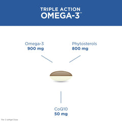 Purity Products Triple Action Omega-3 featuring HeartChoice plant sterols for plant-based choices