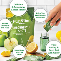 Chlorophyll, apple, and lemon ingredients